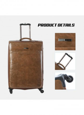 Softside 4-Piece Travel Trolley Luggage Set Brown