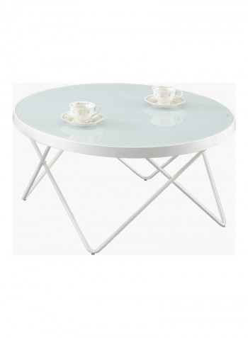 Ewalt Round Coffee Table White 40 X 82.5 X 82.5cm