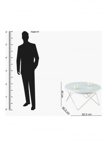 Ewalt Round Coffee Table White 40 X 82.5 X 82.5cm