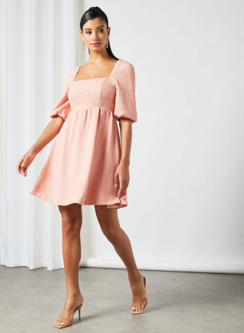Adriana Textured Dress Pink