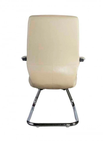 Alba Visitors Chair Beige/Silver 49x101x48centimeter