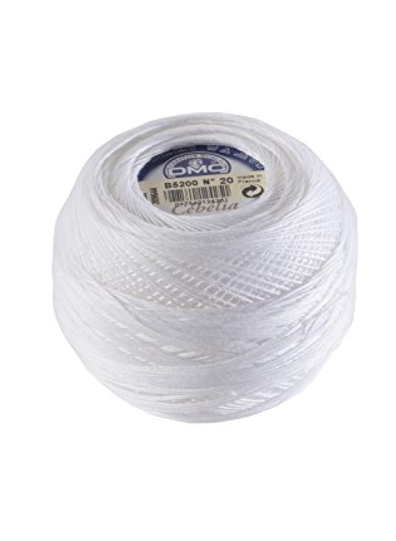 Cebelia Crochet Cotton Thread White 2x2.5x2.5inch