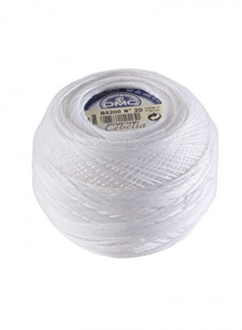 Cebelia Crochet Cotton Thread White 2x2.5x2.5inch