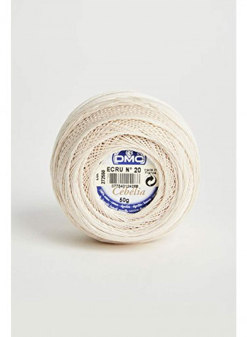 Cebelia Crochet Cotton Thread White 2x2.5x2.5inch