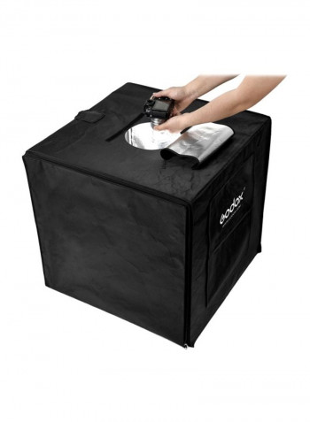LED Mini Photography Studio Shooting Tent 80x80x80centimeter Black