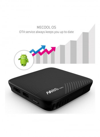 M8S Pro Android TV Box With Voice Remote Control LU-V4590EU Black