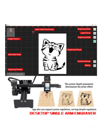Portable Single Arm Engraver Mini Carvehead Multicolor 17cm
