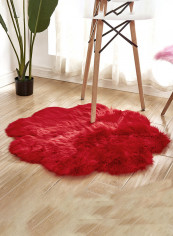 Flower Shaped Supple Thick Rug Red One Size reviews Flower Shaped Supple Thick Rug Red One Size