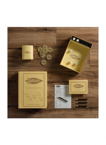 Yahtzee Linen Book Vintage Edition Board Game