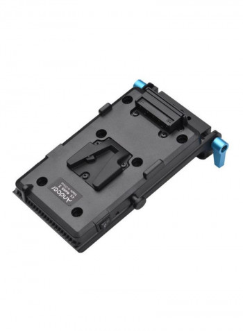 Battery Plate With Rod Clamp Black