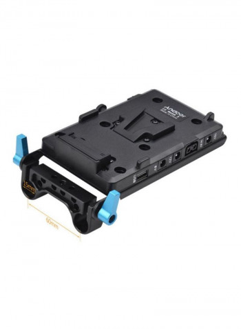 Battery Plate With Rod Clamp Black