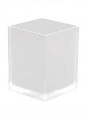 Free Standing Waste Basket White 9.33x7.09x7.09inch