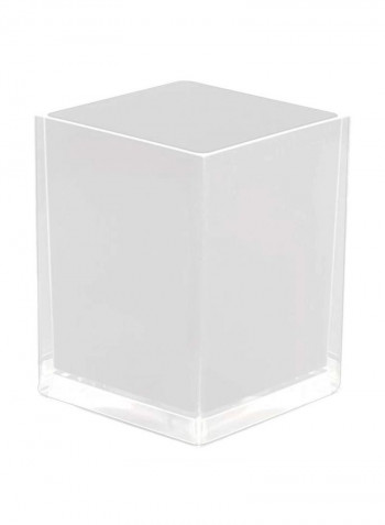 Free Standing Waste Basket White 9.33x7.09x7.09inch