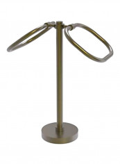Oval Shaped Two Ring Towel Holder Gold 9x6x20inch
