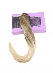 20-Piece Hair Extensions Set 14 Light Golden Blonde/60 Platinum Blonde 24inch