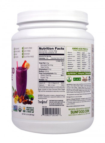 Raw Organic Superfood Smoothie Mix