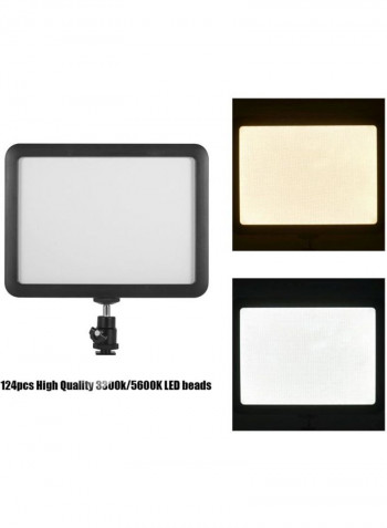 2-Piece LED Video Light Panel Lamp Kit 18x13.5x1.5cm White/Black
