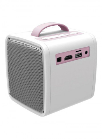 HD Support Portable Home Projector M211 White/Grey/Pink
