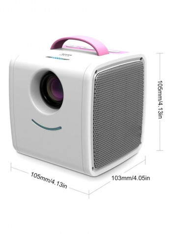 HD Support Portable Home Projector M211 White/Grey/Pink