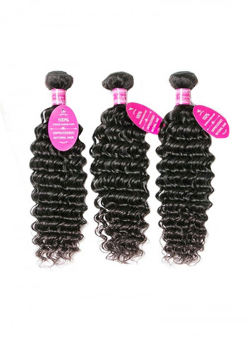 3 Bundles Deep Wave Hair Extension Black