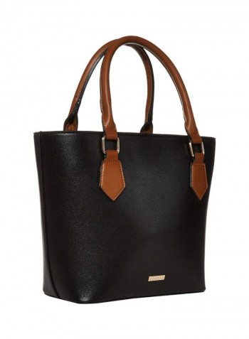 Perimma Shoulder Bag With Clutch Black/White/Brown