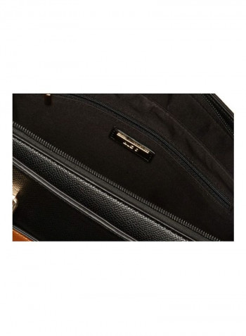 Perimma Shoulder Bag With Clutch Black/White/Brown
