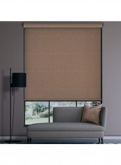 Single Mist Blackout Roller Blind Brown 160x240cm