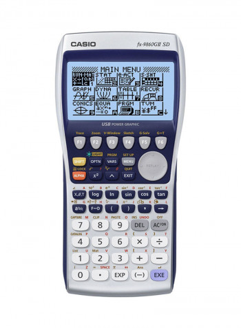 FX-9860GII SD USB Power Graphic Calculator Silver/Purple/White