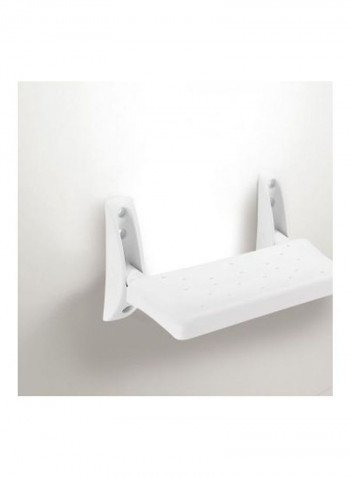 Mo Ba Lux Wall Foldable Mounted Shower Seat White 32 x 42cm
