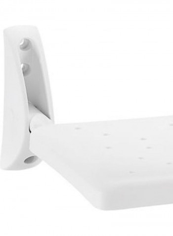 Mo Ba Lux Wall Foldable Mounted Shower Seat White 32 x 42cm