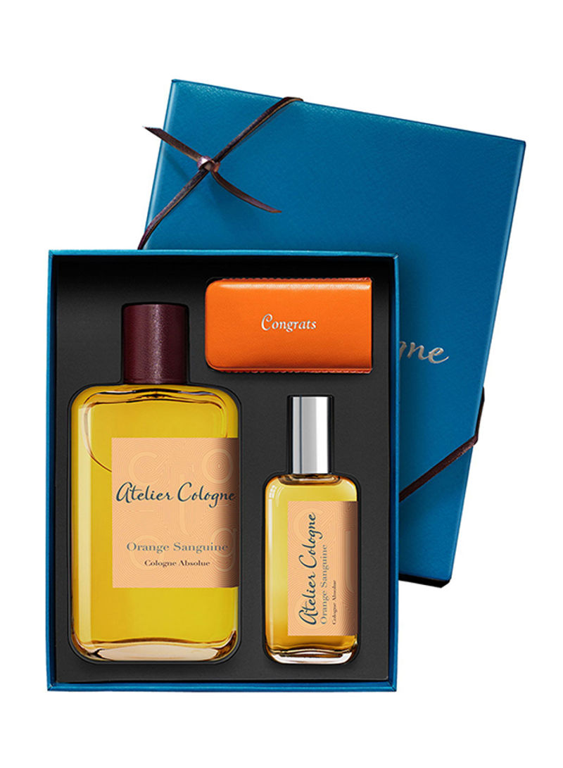2-Piece Orange Sanguine Absoluete Gift Set EDC - 200 ml, Travel Spray - 30 ml