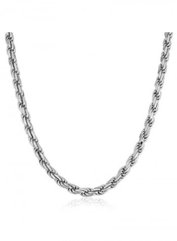 925 Sterling Silver Rope Chain Necklace
