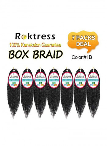 7-Piece Crochet Braid Extension Black 24inch