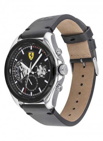 Men's Speed Racer Water Resistance Leather Analog Watch 830753