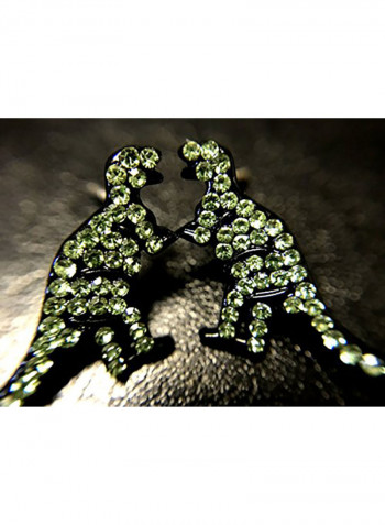 Cubic Zirconia Dinosaur Alloy Studs