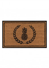 Pineapple Hand Woven Natural Coir Doormat Brown/Black 0.6x18x30inch