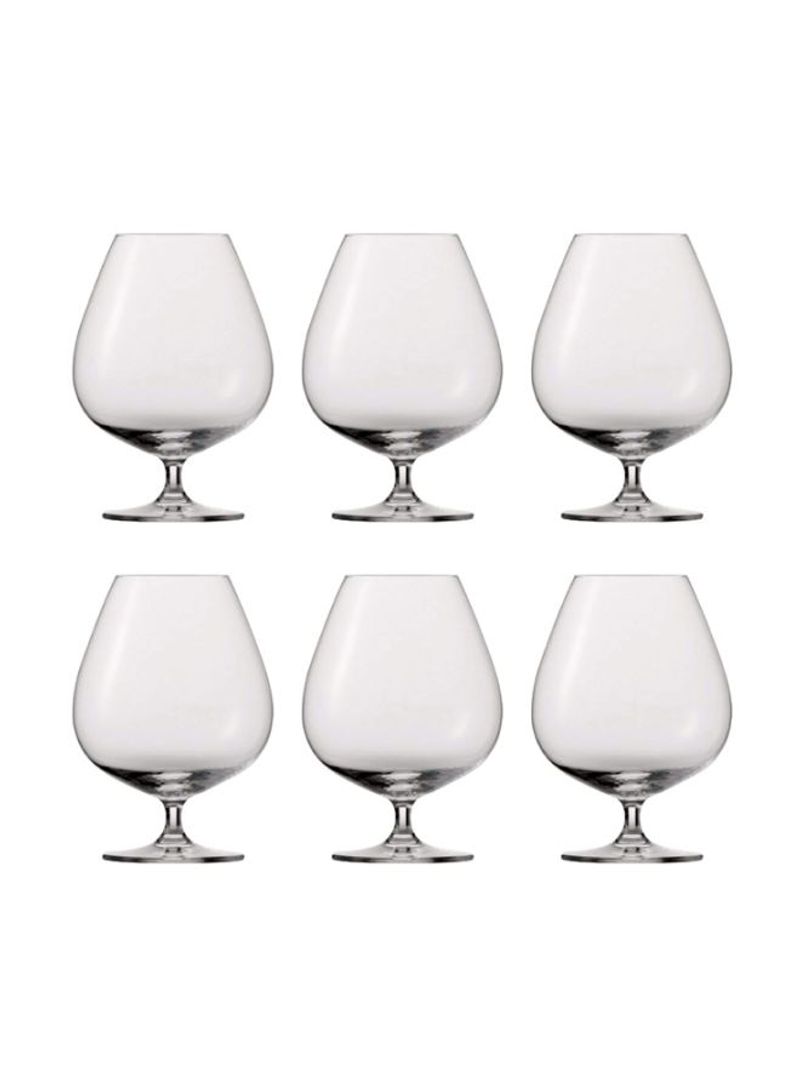 6-Piece Tritan Crystal Glass Beverage Glasses Clear 6.75x4.5inch