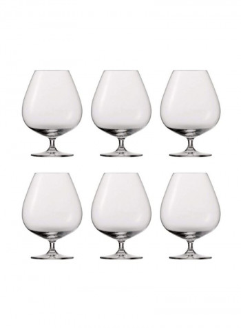 6-Piece Tritan Crystal Glass Beverage Glasses Clear 6.75x4.5inch