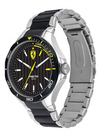 Men's Pista Water Resistance Stainless Steel Analog Watch 830762
