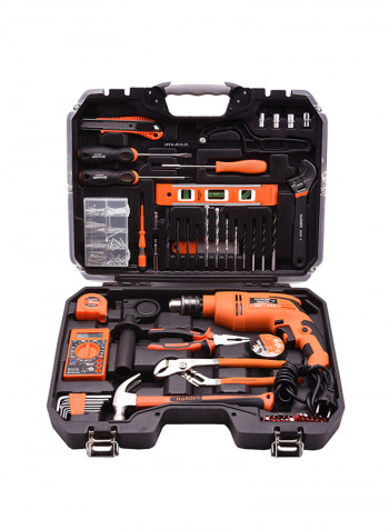 75-Piece Professional Impact Drill Set Multicolour 390x305x85millimeter