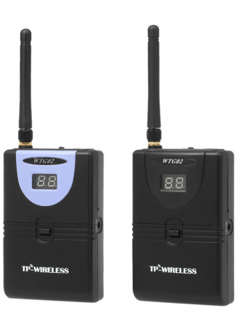 2.4GHz Audio Tour Guide Acoustic Transmission System Headset Microphone 28.4 x 5 x 24.1cm Black
