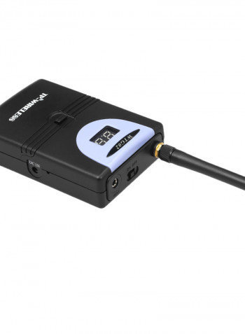 2.4GHz Audio Tour Guide Acoustic Transmission System Headset Microphone 28.4 x 5 x 24.1cm Black