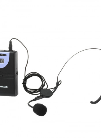 2.4GHz Audio Tour Guide Acoustic Transmission System Headset Microphone 28.4 x 5 x 24.1cm Black
