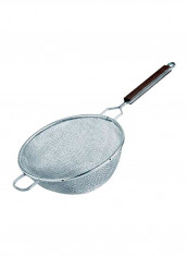 Stainless Steel Mesh Strainer Silver/Brown 10inch