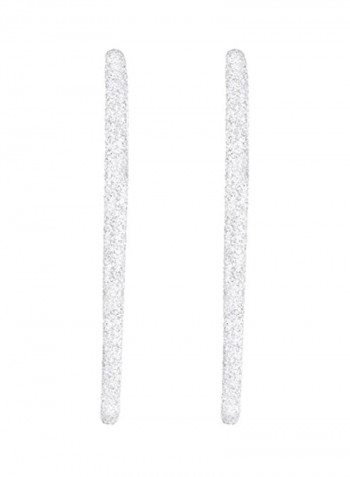 925 Sterling Silver Glitter Hoop Earrings