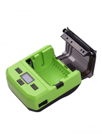Bluetooth Thermal Barcode Printer Kit 4.7x4.3x2.3inch Green/Black