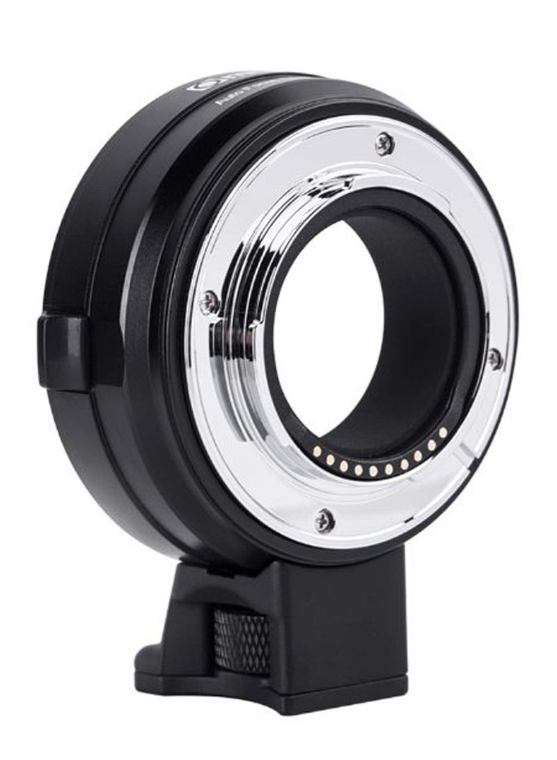 CM-EF-FX Electronic Camera Lens Mount Adapter Ring Black/Silver