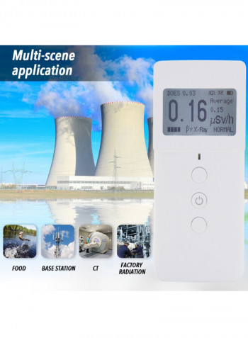 Portable Handheld Digital LCD Screen Radiation Detector White 115 x 50millimeter