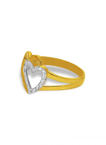 18 Karat Gold Twin Heart Ring