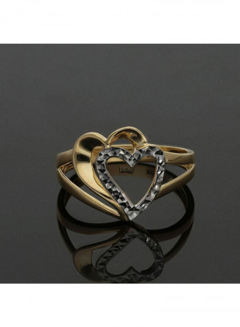 18 Karat Gold Twin Heart Ring